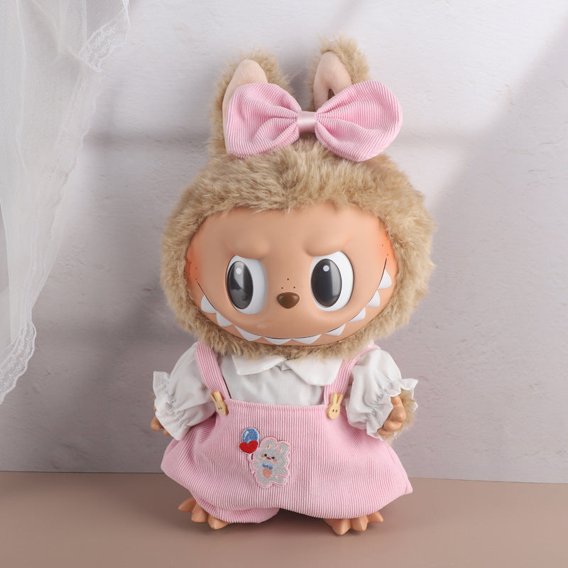 38Cm Labubu vinyl plush doll clothes for Labubu doll clothes summer pipa clothes set cute