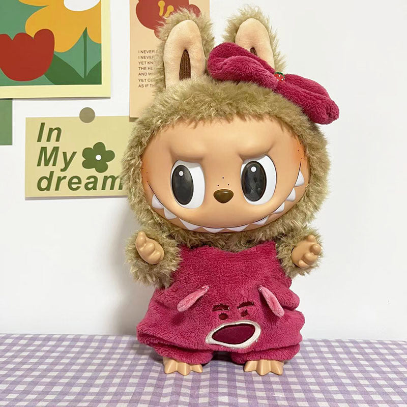 38Cm Labubu Vinyl Plush Doll Labubu Time to Chill Doll Dinosaur onesie