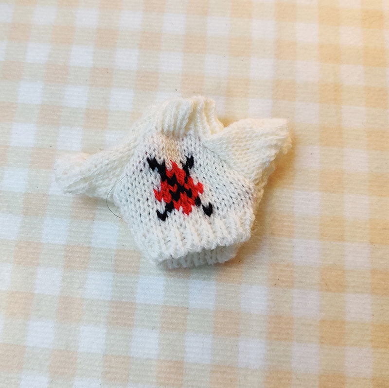 17Cm blind box rabub sweater pants macaron labubu pendant doll knitted sweater new year sweater cute