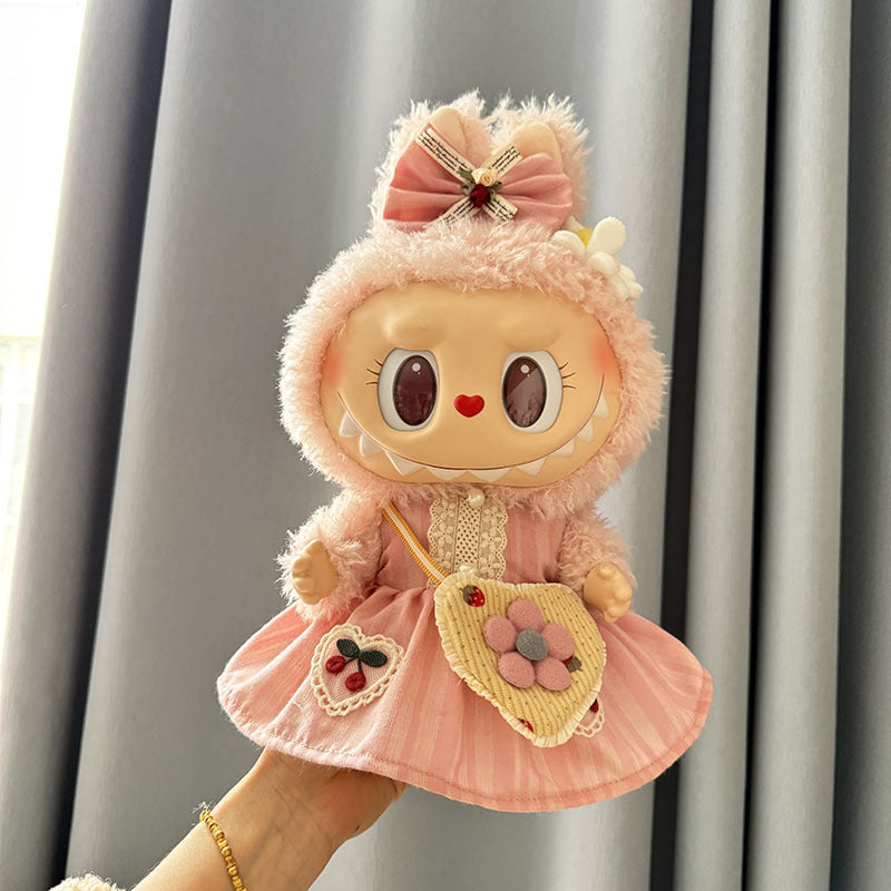 38Cm Labubu plush doll dress for Labubu doll dress MOKOKO sweetheart Japanese dress