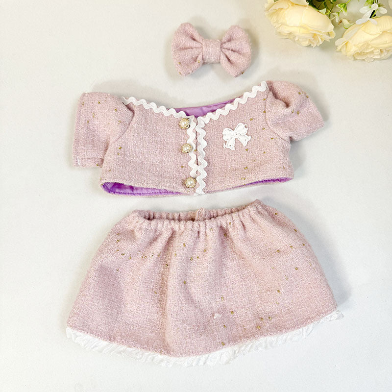38Cm Labubu plush doll clothes for Labubu doll clothes MOKOKO sweetheart powder fragrant style set
