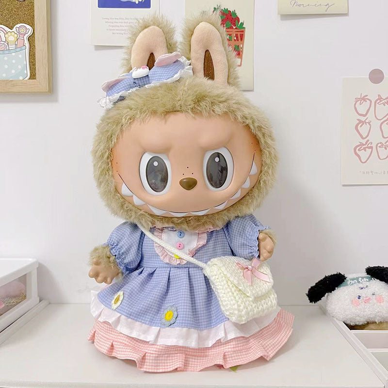 38Cm Labubu Vinyl Plush Doll Labubu Time to Chill Doll Dinosaur onesie