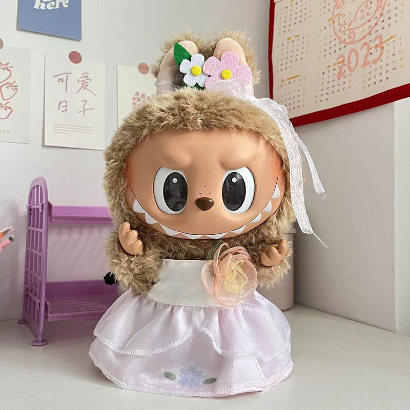 38Cm Labubu Plush Doll Clothes New Labubu Time to Chill Doll Clothes
