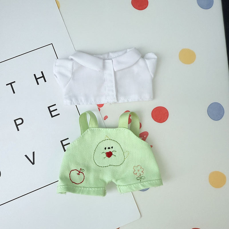 First and second generation keychain Labubu clothes pendant Labubu baby clothes cat puppy fish overalls set cute