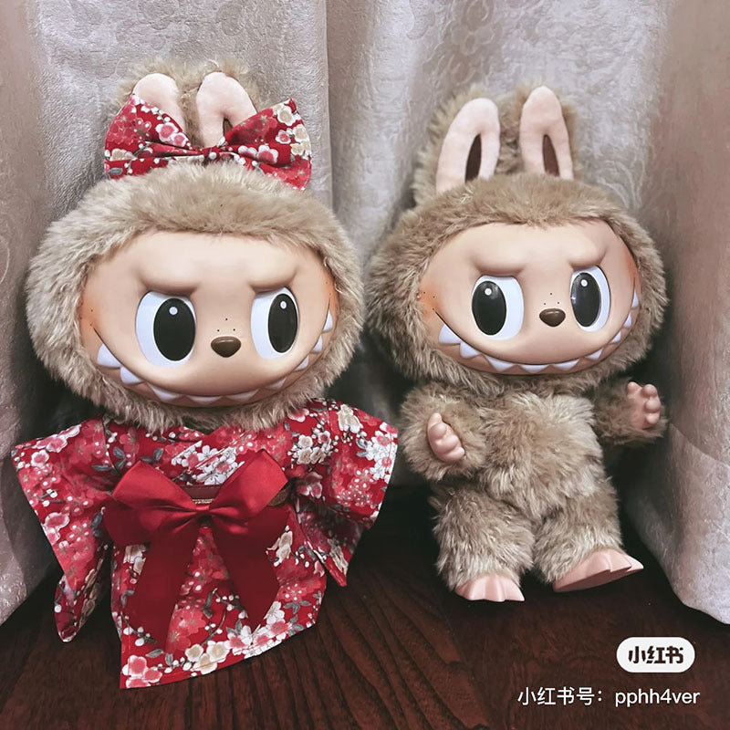 38Cm Labubu Vinyl Plush Doll Labubu Time to Chill Doll Dinosaur onesie