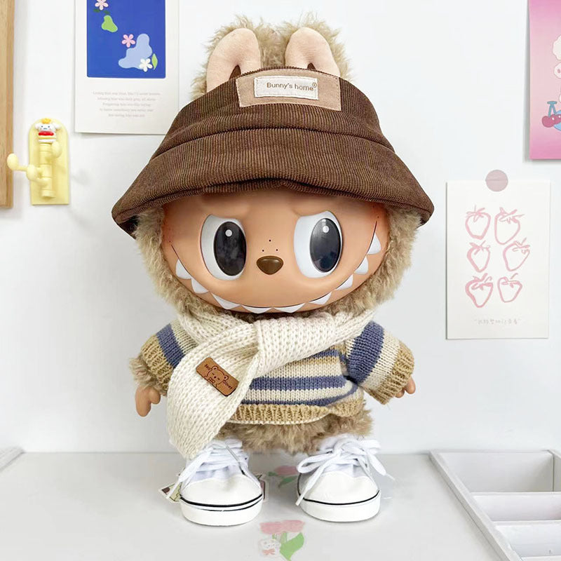 38Cm Labubu vinyl plush doll clothes for Labubu doll clothes summer pipa clothes set cute