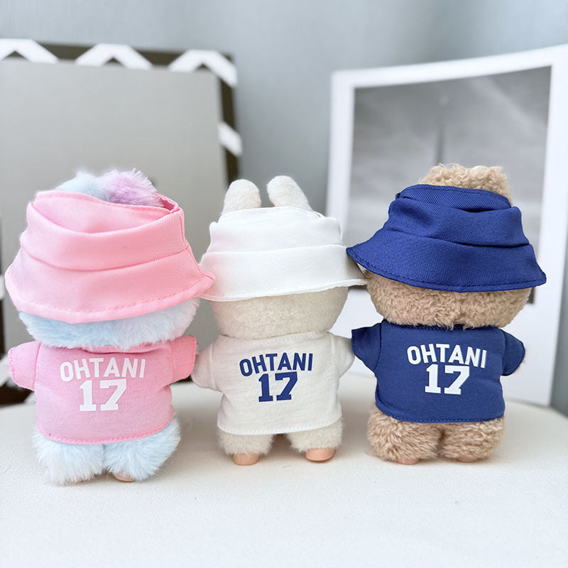The first, second and third generation Labubu clothes pendant Labubu sitting baby clothes LA baseball sports suit is trendy and cute