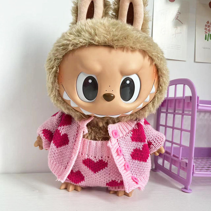 38Cm Labubu Plush Doll Clothes New Labubu Time to Chill Doll Clothes