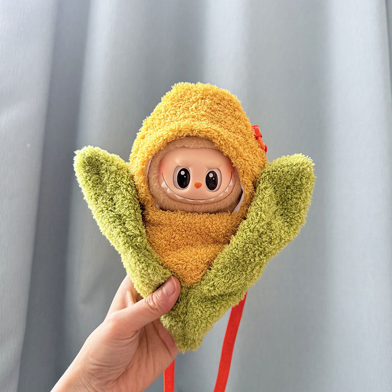 Baby clothes 17cm pendant blind box Labubu clothes Labubu doll for corn potted plant takeout bag cute and cute