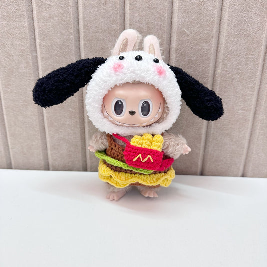 15Cm blind box Labubu handmade little dinosaur onesie little snowman labubu pendant Christmas outfit cute