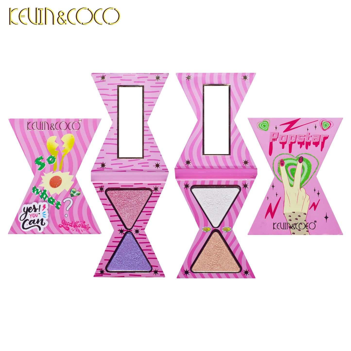 KEVIN & COCO 32-color bow, eyeshadow beads matte, inner pocket dead plate