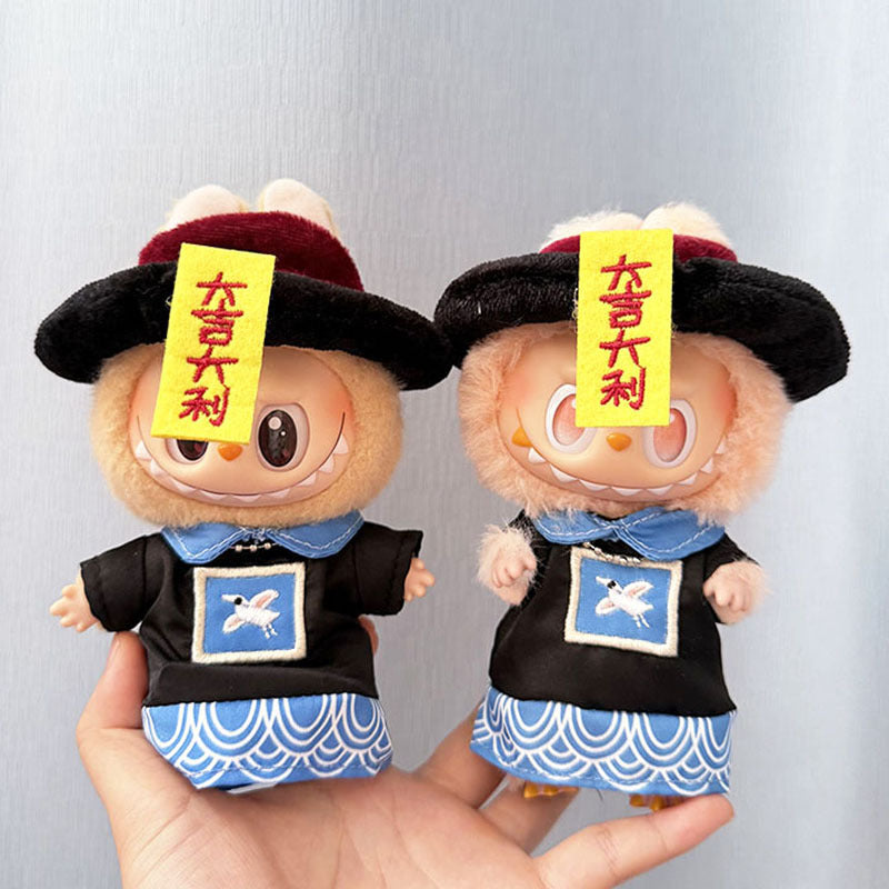 The first, second and third generation Labubu clothes pendant Labubu sitting baby clothes happy ghost suit baby clothes Mr. Zombie clothes
