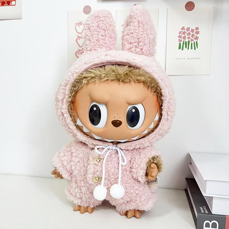 38Cm Labubu doll clothes Hamburger tote bag Yeti set Labubu doll replacement baby clothes cute
