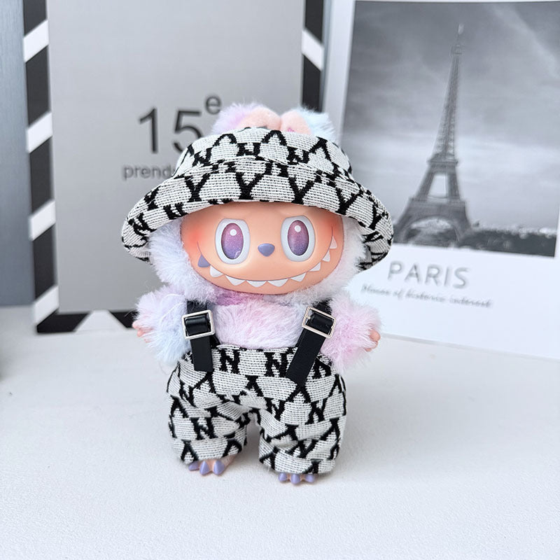 The first, second and third generation Labubu clothes pendant Labubu sitting baby clothes LA baseball sports suit is trendy and cute