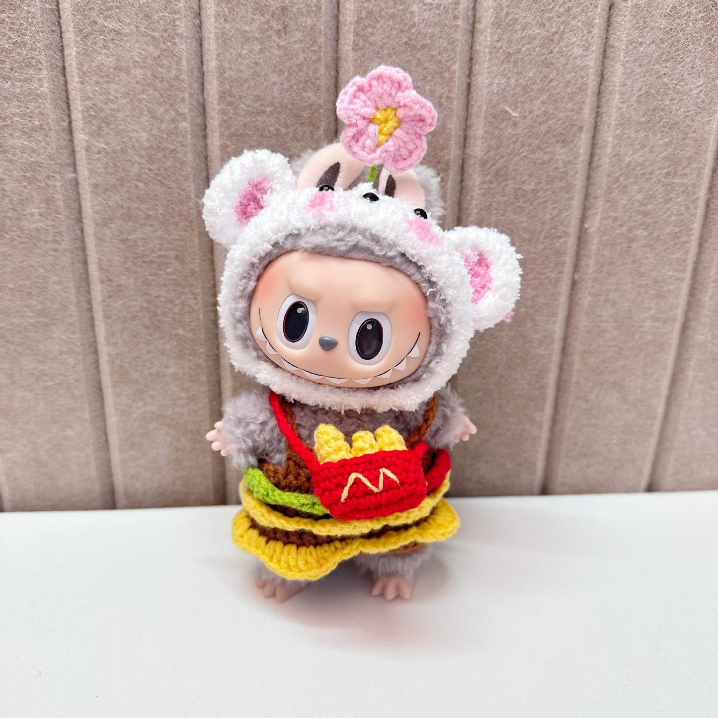 15Cm blind box Labubu handmade little dinosaur onesie little snowman labubu pendant Christmas outfit cute