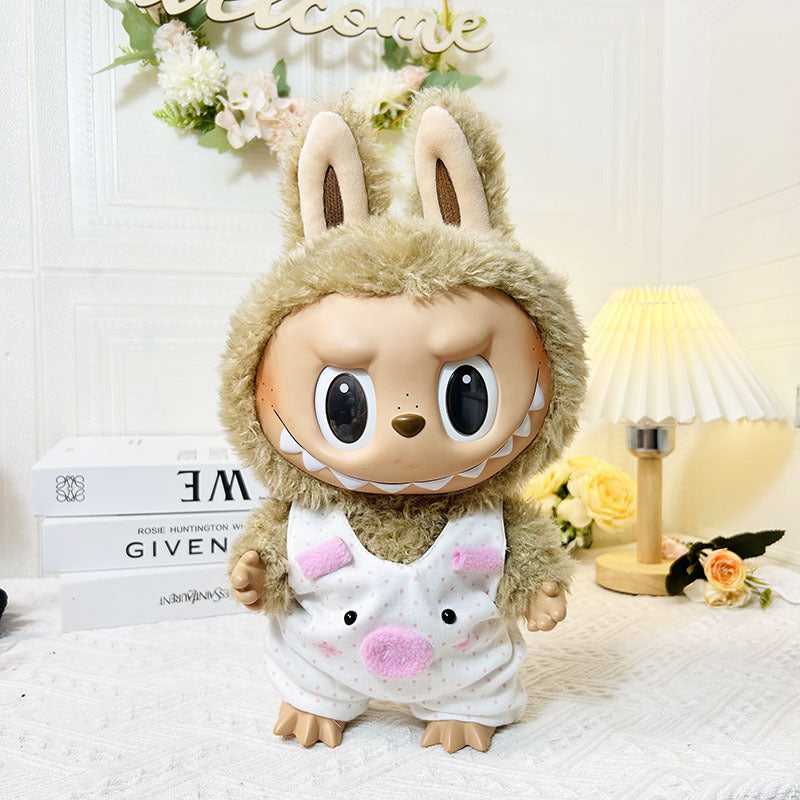 38Cm Labubu vinyl plush doll clothes for Labubu doll clothes summer pipa clothes set cute