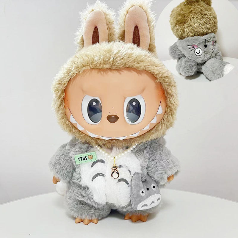 38Cm Labubu Vinyl Plush Doll Labubu Time to Chill Doll Dinosaur onesie