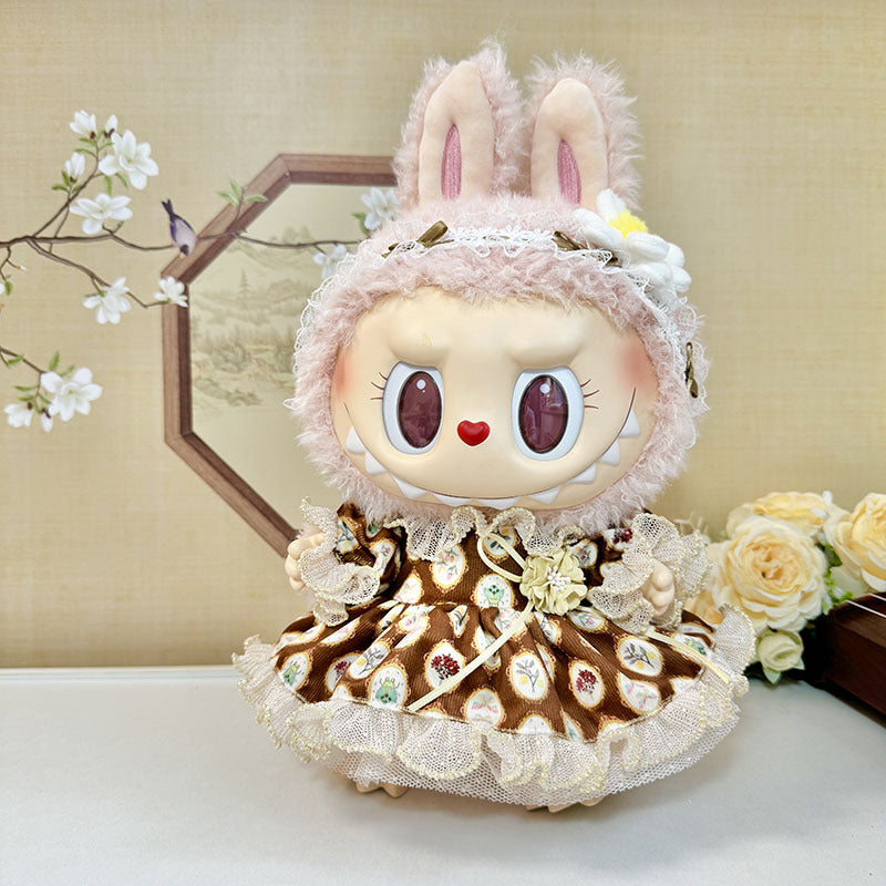 38Cm Labubu plush doll dress for Labubu doll dress MOKOKO Xixi princess dress