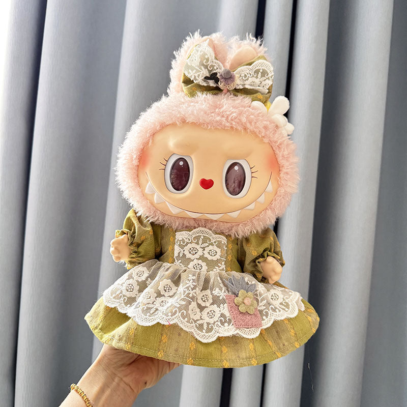38Cm Labubu plush doll dress for Labubu doll dress MOKOKO sweetheart Japanese dress