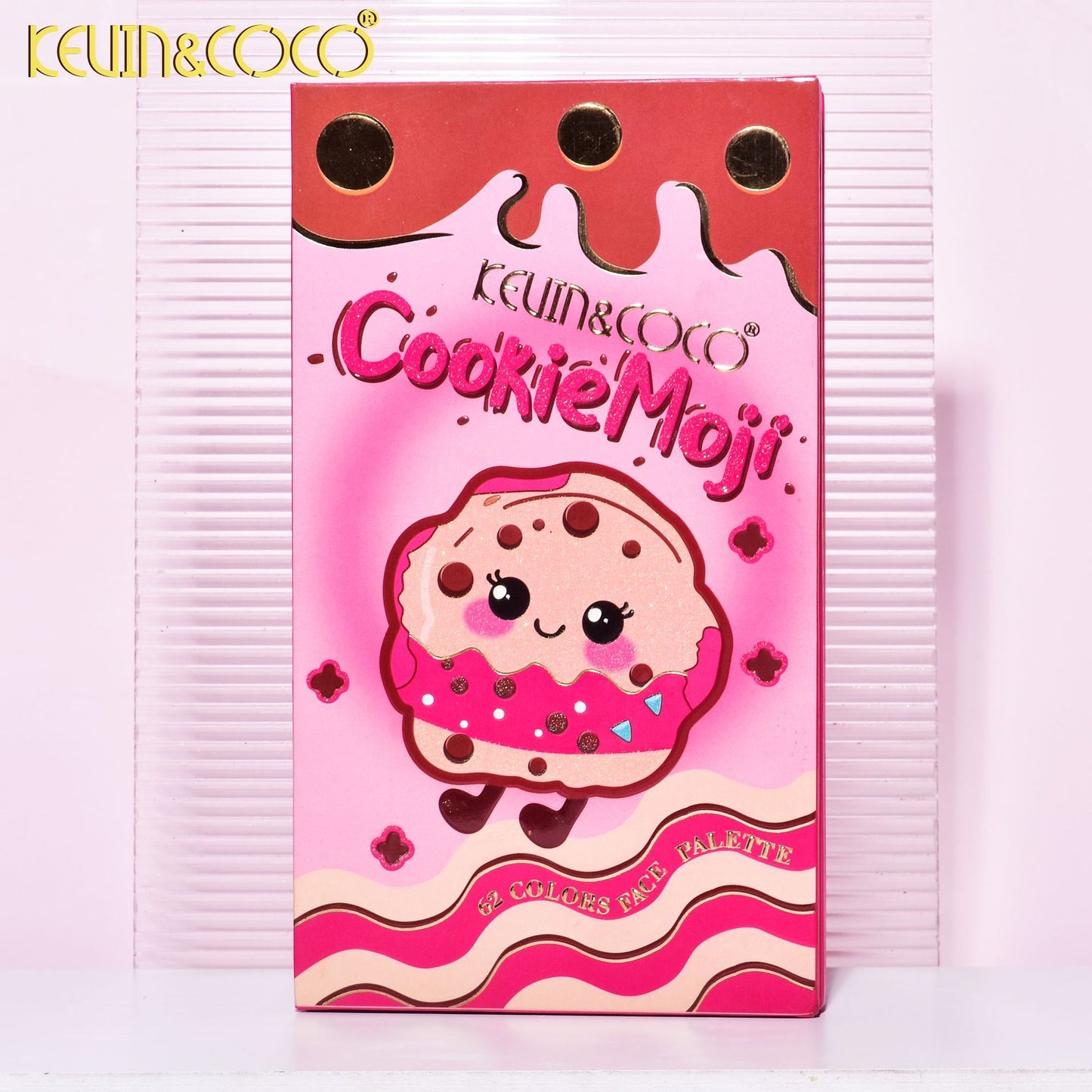 KEVIN & COCO 62-color cute cookie cheese fries, eyeshadow beads matte four-fold eyes