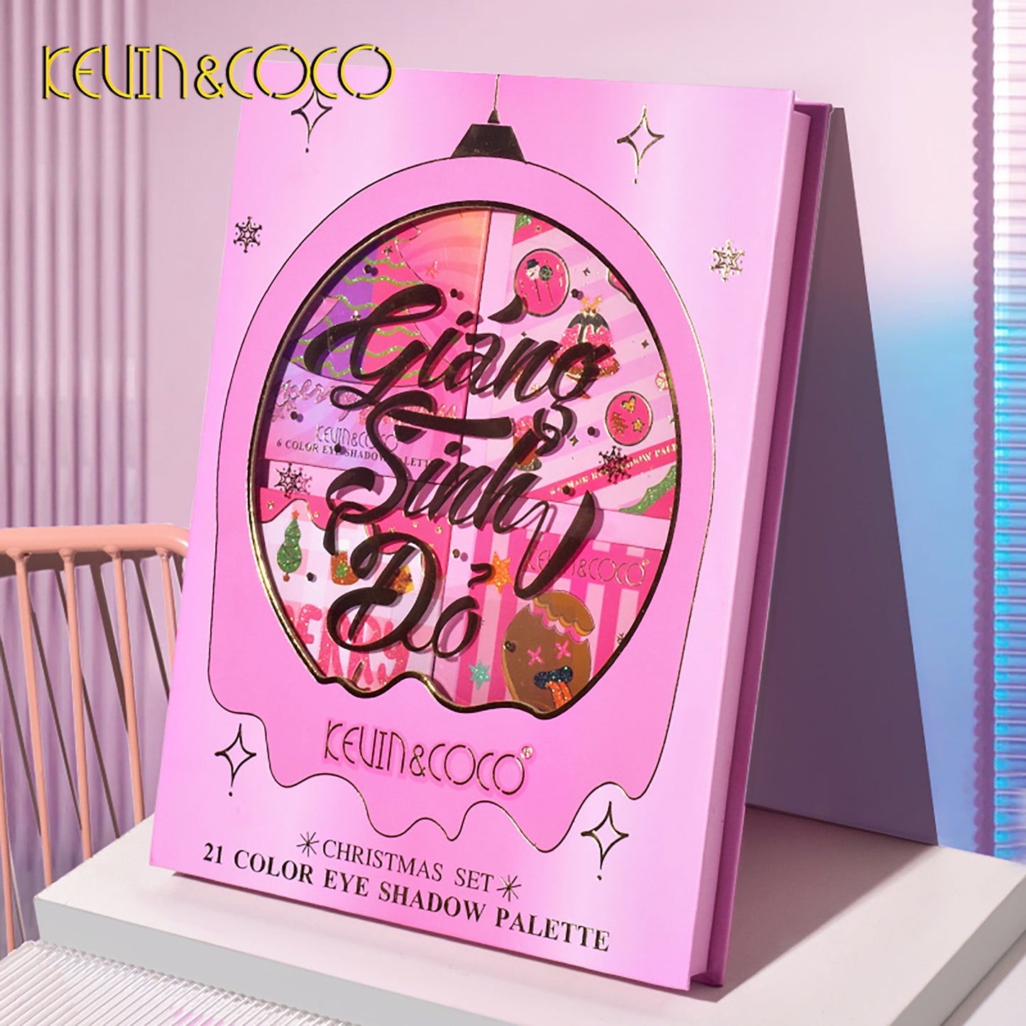 KEVIN & COCO 21-color eyeshadow disc, bead matte earth color, joint name, brightening highlight powder