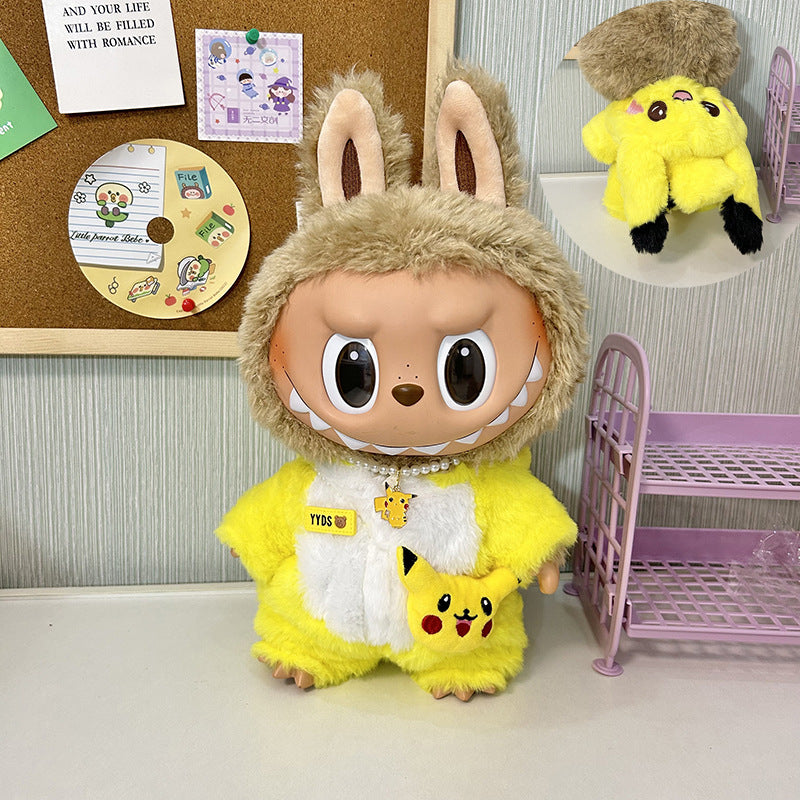 38Cm Labubu Vinyl Plush Doll Labubu Time to Chill Doll Dinosaur onesie