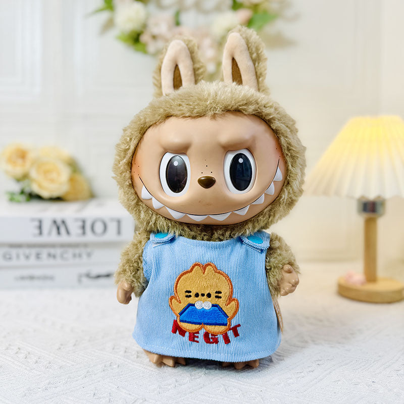 38Cm Labubu vinyl plush doll clothes for Labubu doll clothes summer pipa clothes set cute