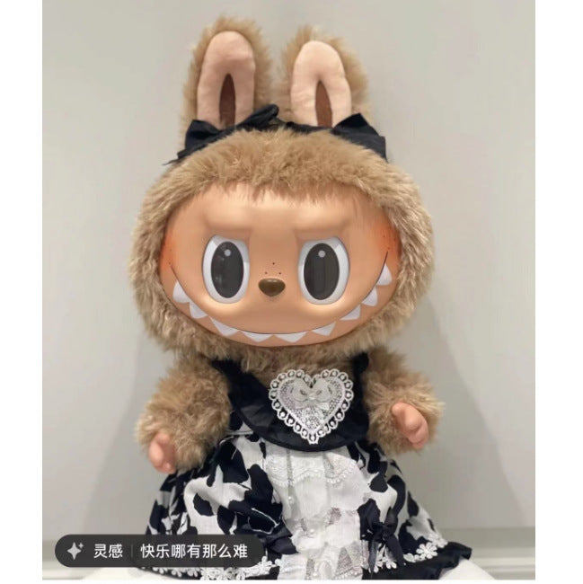 38Cm Labubu Vinyl Plush Doll Labubu Time to Chill Doll Dinosaur onesie