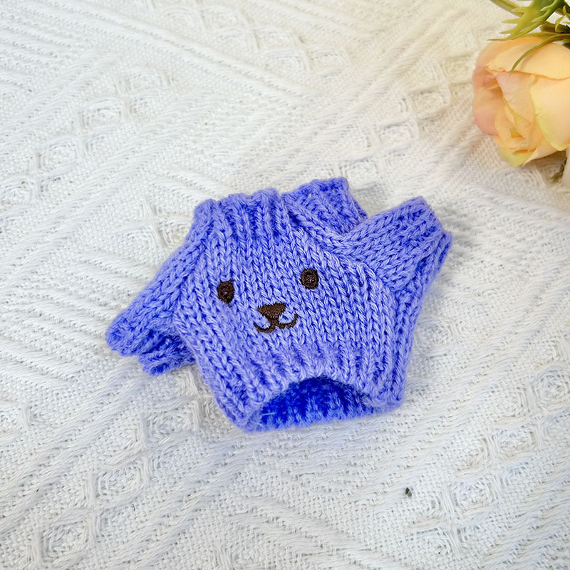 17Cm blind box rabub sweater pants macaron labubu pendant doll knitted sweater new year sweater cute
