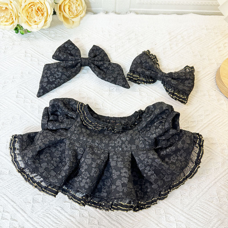 38Cm rabub vinyl plush doll clothes Labubu doll for Phnom Penh dress three-piece set cute