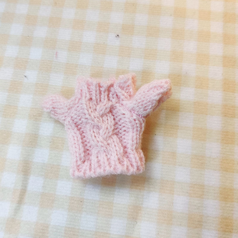 17Cm blind box rabub sweater pants macaron labubu pendant doll knitted sweater new year sweater cute