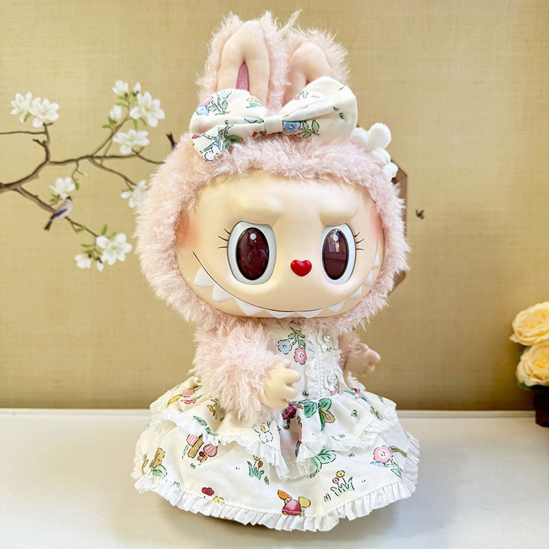 38Cm Labubu plush doll dress for Labubu doll dress MOKOKO Mushroom forest dress