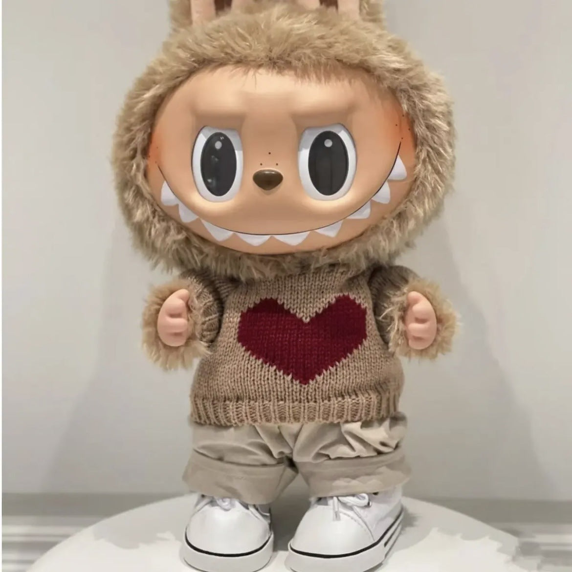 38Cm Labubu doll clothes Hamburger tote bag Yeti set Labubu doll replacement baby clothes cute