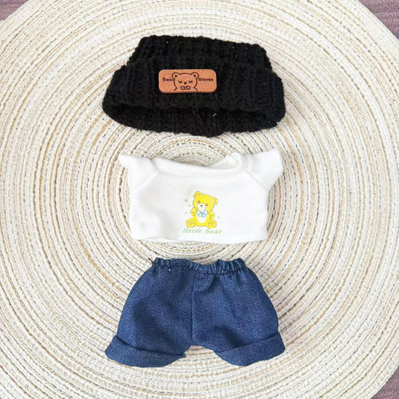 The first, second and third generation keychain Labubu clothes pendant Labubu baby clothes cool street style suit cute