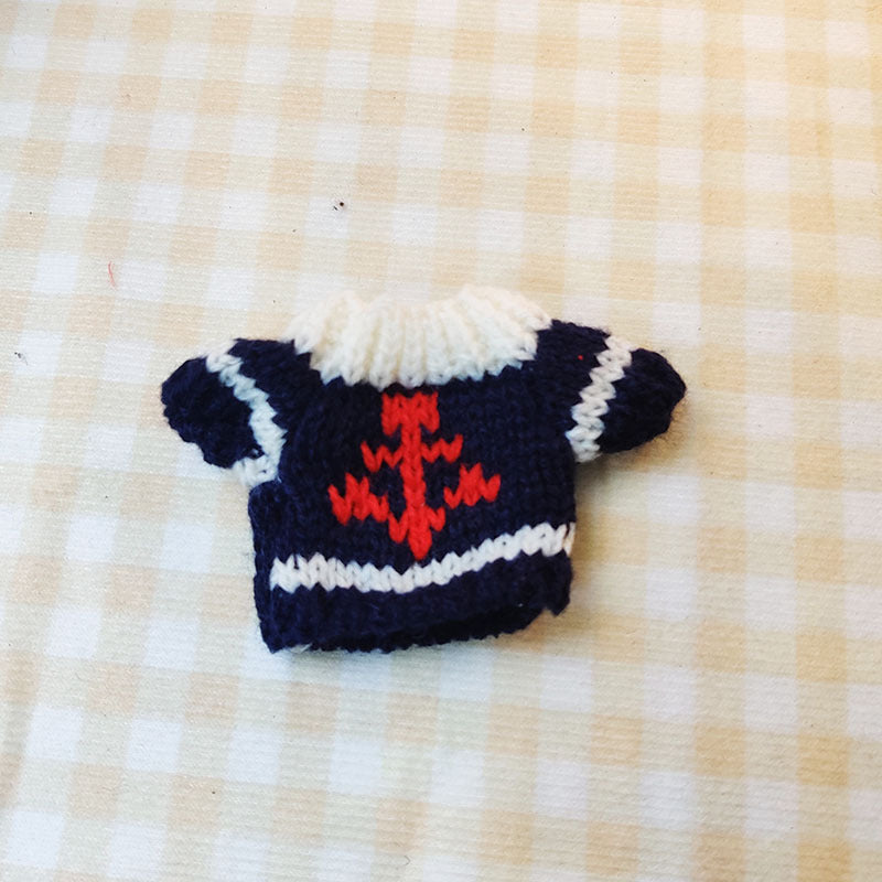 17Cm blind box rabub sweater pants macaron labubu pendant doll knitted sweater new year sweater cute