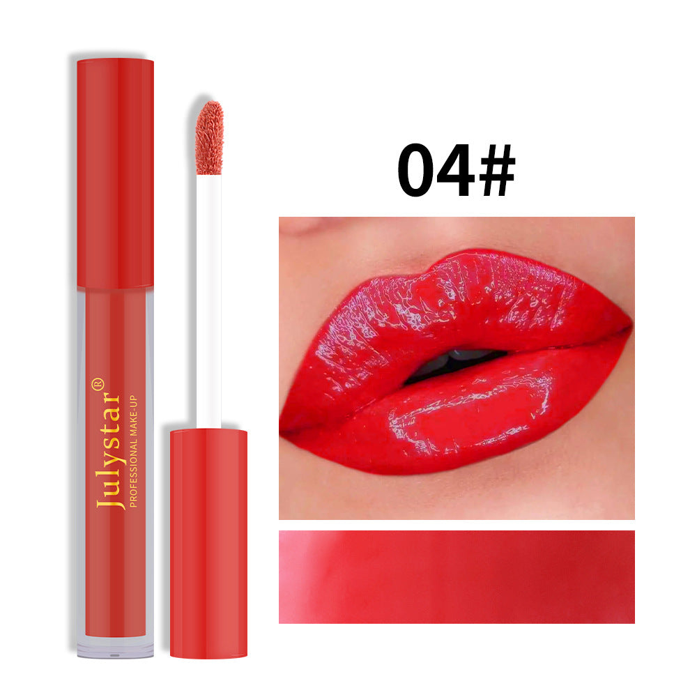 Julystar lip glaze water light mirror lasting moisturizing lip gloss cross-border wholesale does not fade European and American lip gloss