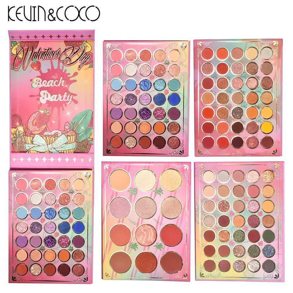 KEVIN & COCO117 color eyeshadow disc, blush, high-gloss grooming integrated disc, pearlescent, shallot, matte earth color, beautiful