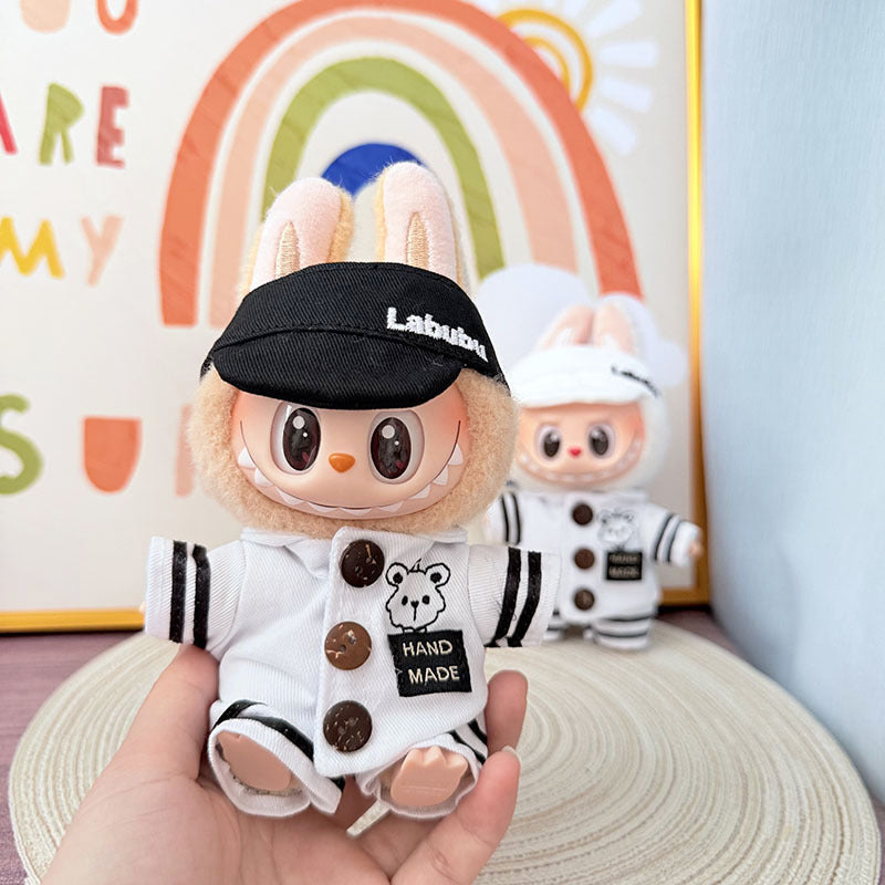 The first, second and third generation Labubu clothes pendant Labubu sitting party baby clothes starlight pearl skirt set is cute and cute