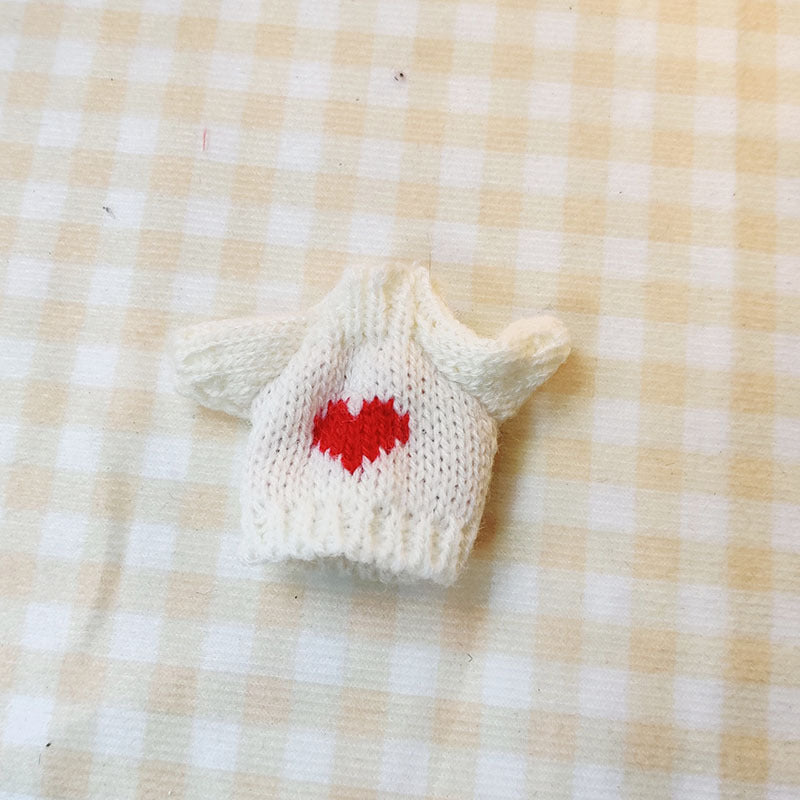 17Cm blind box rabub sweater pants macaron labubu pendant doll knitted sweater new year sweater cute