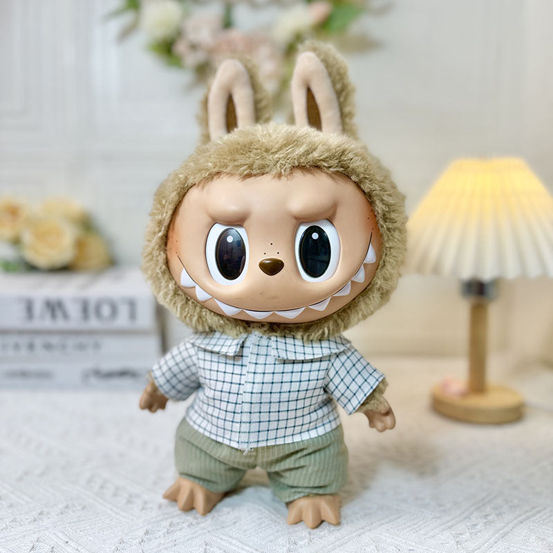 38Cm Labubu vinyl plush doll clothes for Labubu doll clothes summer pipa clothes set cute