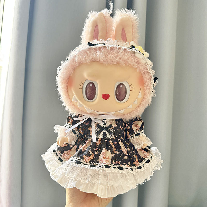 38Cm Labubu plush doll dress for Labubu doll dress MOKOKO sweetheart Lolita dress