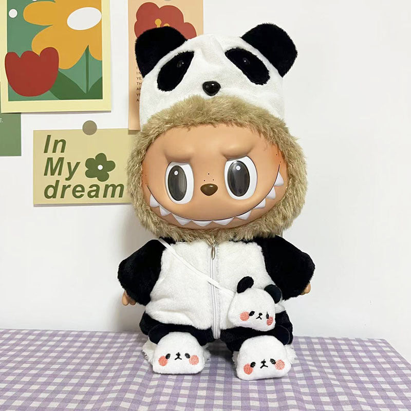 38Cm Labubu Vinyl Plush Doll Labubu Time to Chill Doll Dinosaur onesie