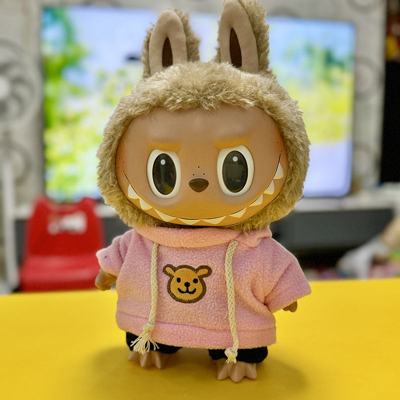 38Cm Labubu plush doll clothes for Labubu doll clothes Christmas suit Casual bear sweater