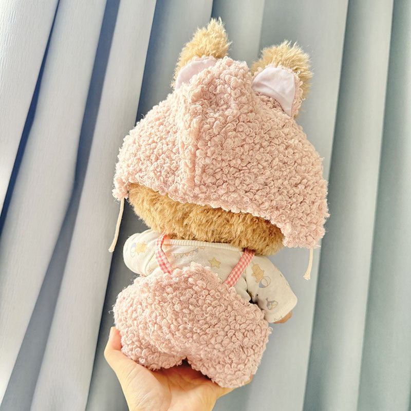 38Cm Labubu plush doll clothes for Labubu doll clothes circle teddy pink doodle suit cute
