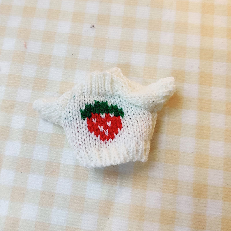 17Cm blind box rabub sweater pants macaron labubu pendant doll knitted sweater new year sweater cute
