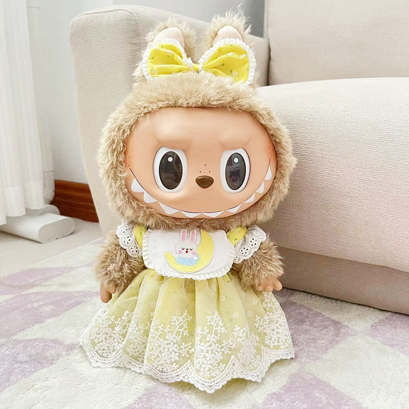 38Cm Labubu Vinyl Plush Doll Labubu Time to Chill Doll Dinosaur onesie