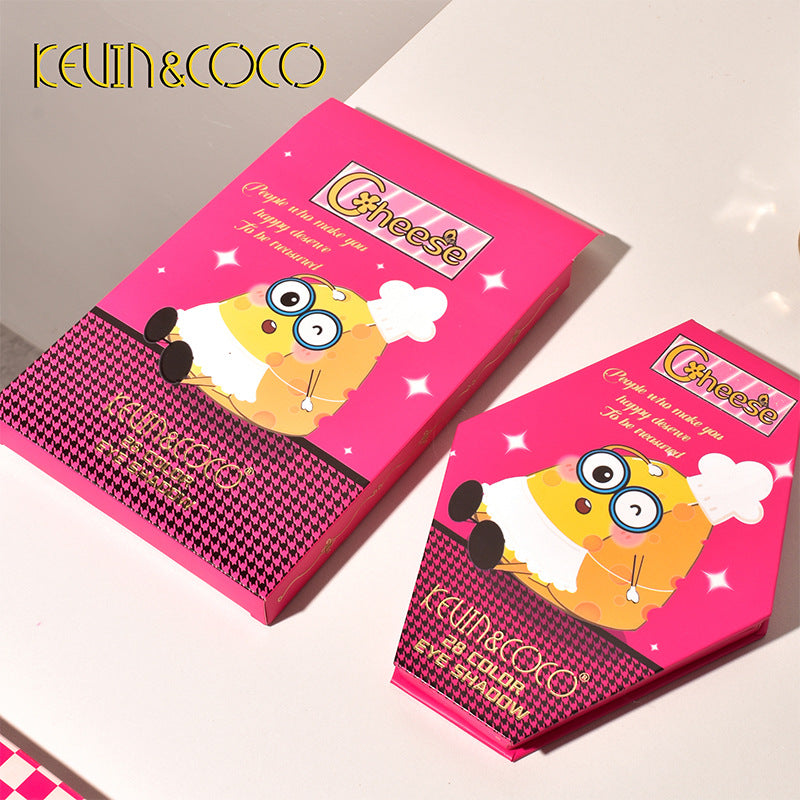 KEVIN & COCO 28-color eyeshadow disc, bead matte earth color, joint name, brightening highlight powder