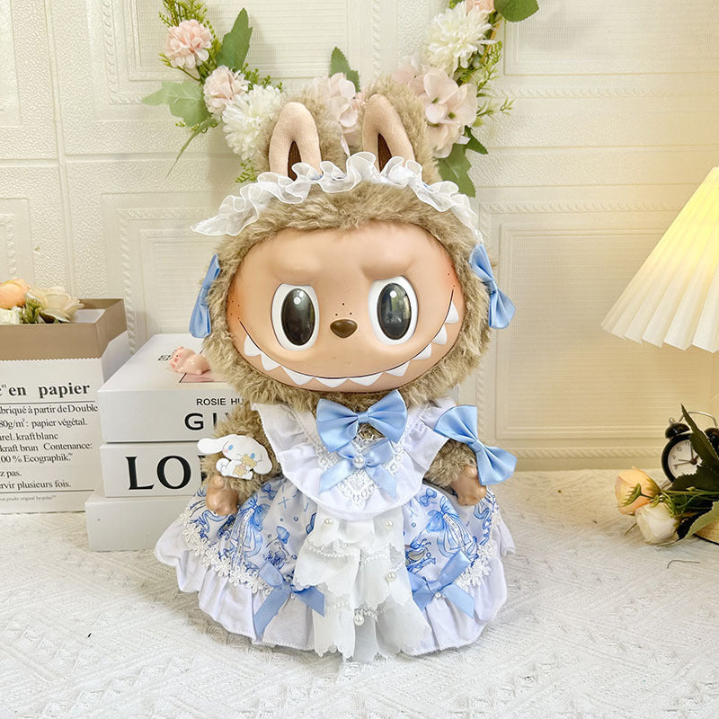 38Cm Labubu vinyl plush doll clothes for Labubu doll clothes summer pipa clothes set cute