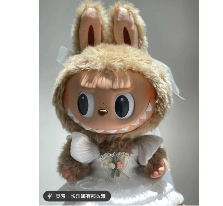 38Cm Labubu Vinyl Plush Doll Labubu Time to Chill Doll Dinosaur onesie