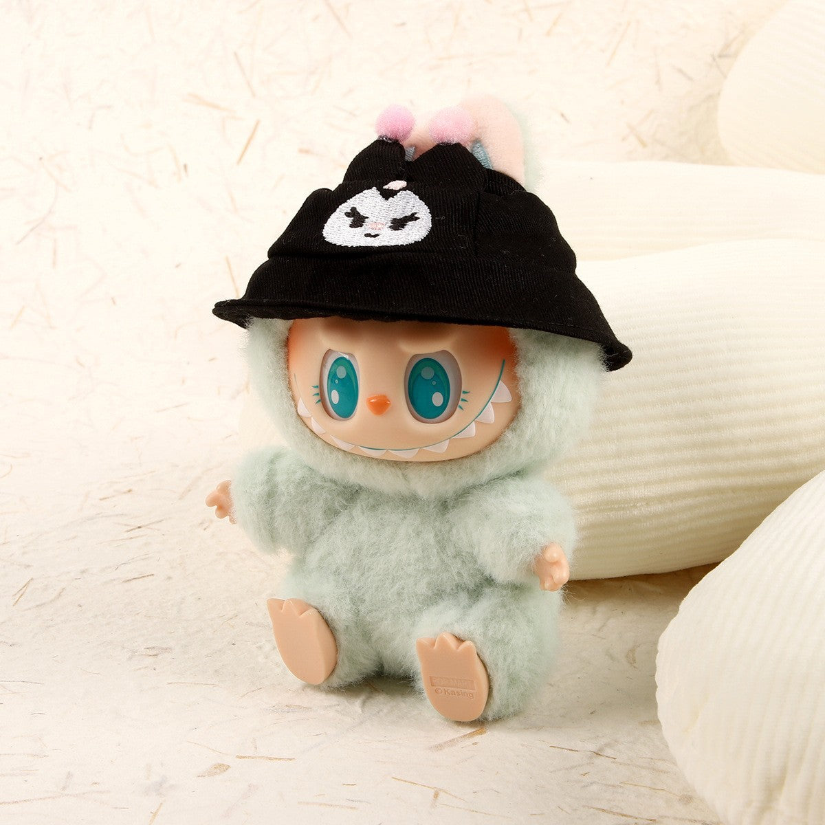 First and second generation keychain Labubu clothes pendant Labubu baby clothes cat puppy fish overalls set cute